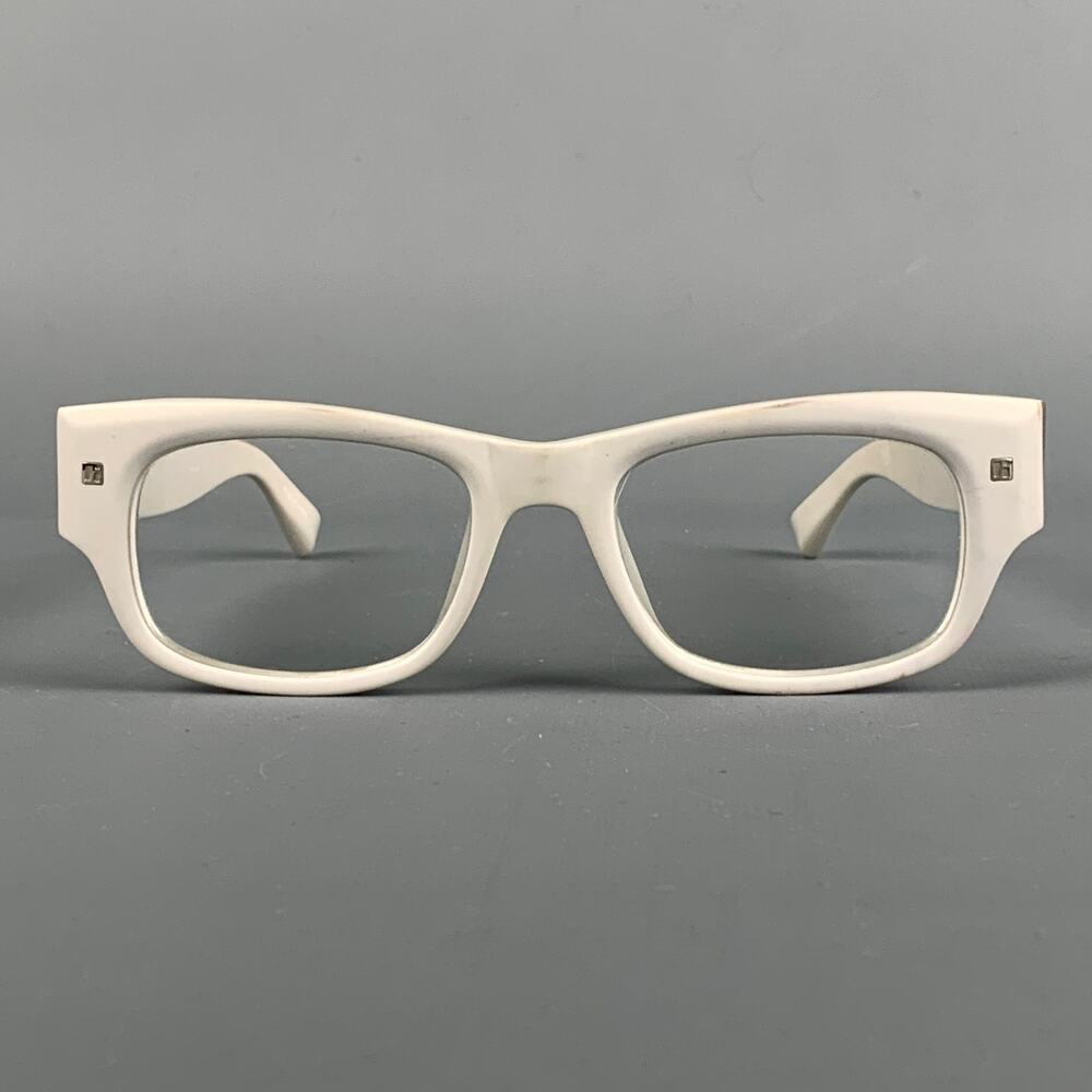 LINDA FARROW Luxe Light Gray Acetate Frames